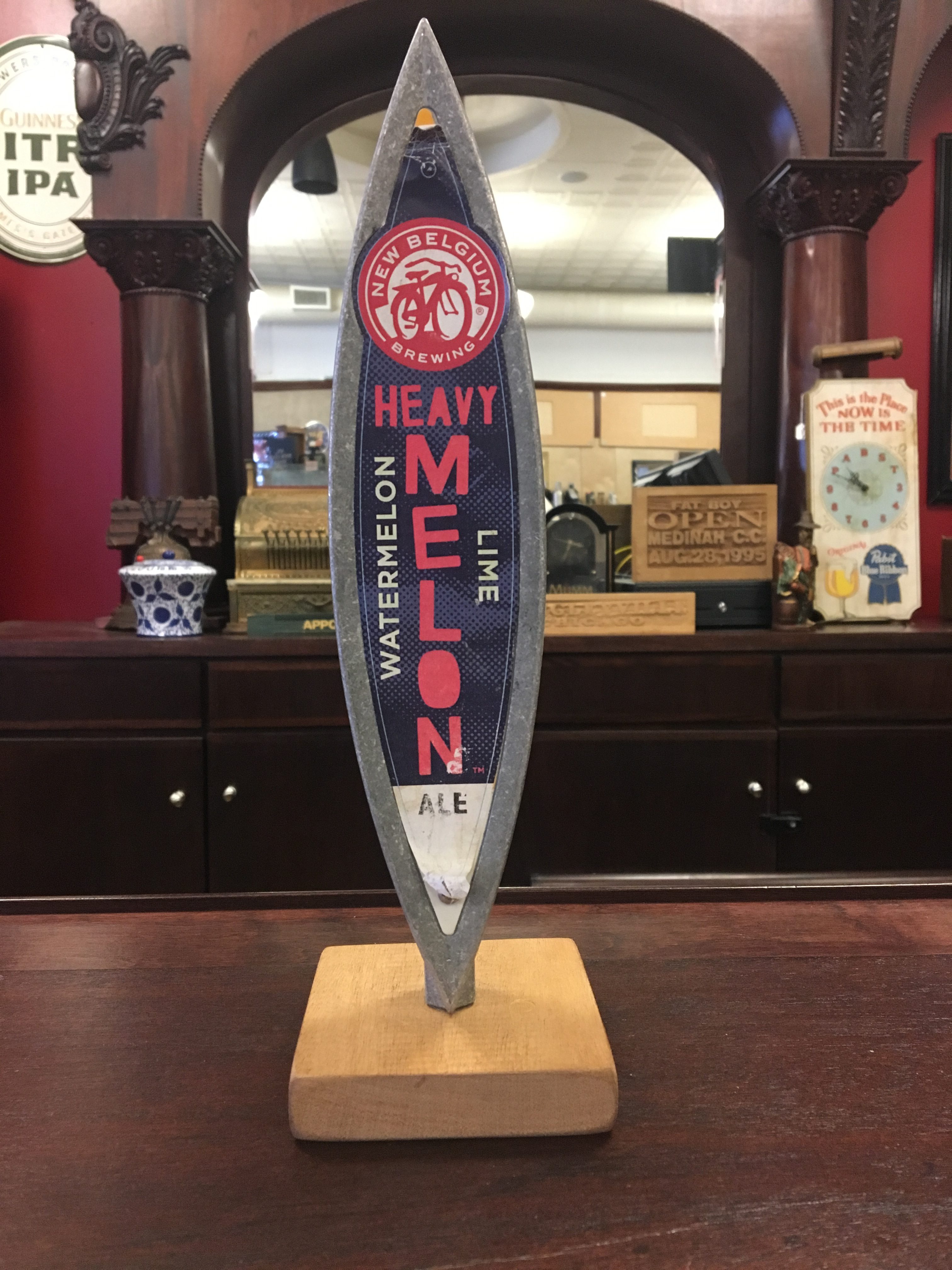 New Belgium Metal Tap Handle Heavy Melon Watermelon Lime