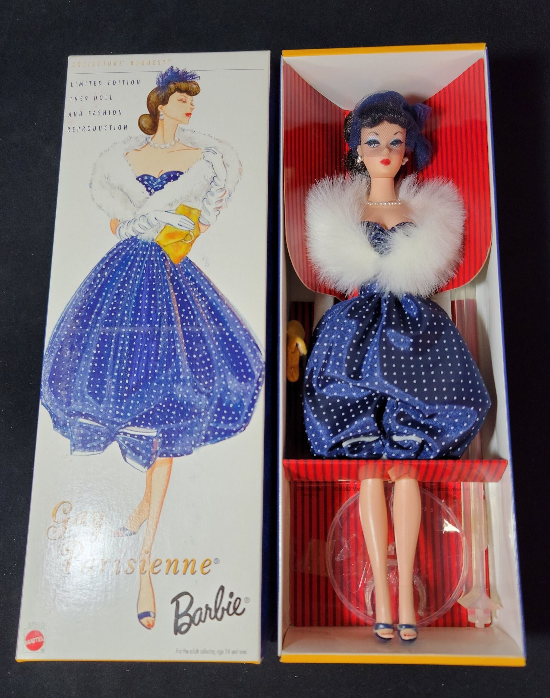 2002 repro limited edition 1959 barbie mib nrfb certificate of authenticity included
