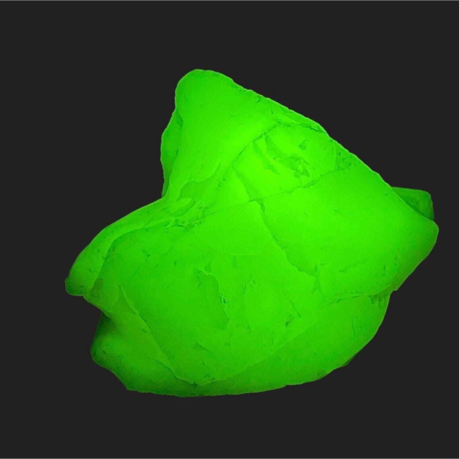 Custard Art Glass Cullet Glowing Layered Uranium Slag Glass #GLXL2374